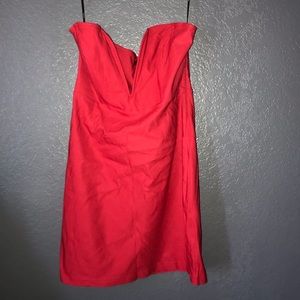 Mini sexy v-wire red dress